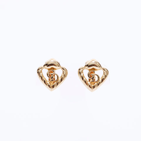 Boucles d'oreilles en forme de cœur chrétien Dior Ensemble de 2 collier d'or WS6478
