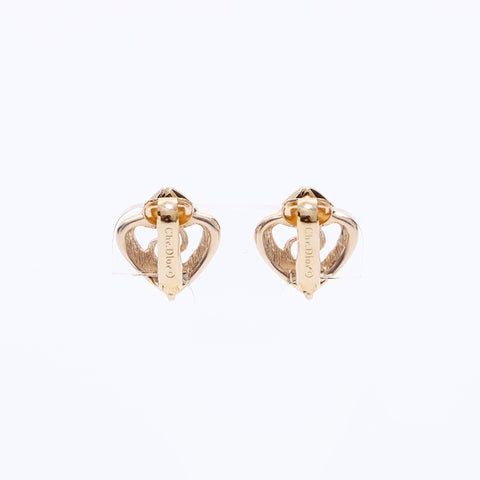 Boucles d'oreilles en forme de cœur chrétien Dior Ensemble de 2 collier d'or WS6478