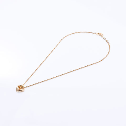 Boucles d'oreilles en forme de cœur chrétien Dior Ensemble de 2 collier d'or WS6478