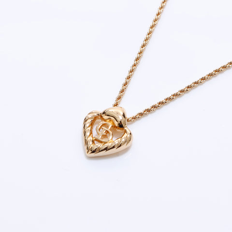 Boucles d'oreilles en forme de cœur chrétien Dior Ensemble de 2 collier d'or WS6478