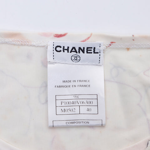 シャネル CHANEL カメリア カットソー 98C Size 40 半袖Ｔシャツ マルチカラー WS6486