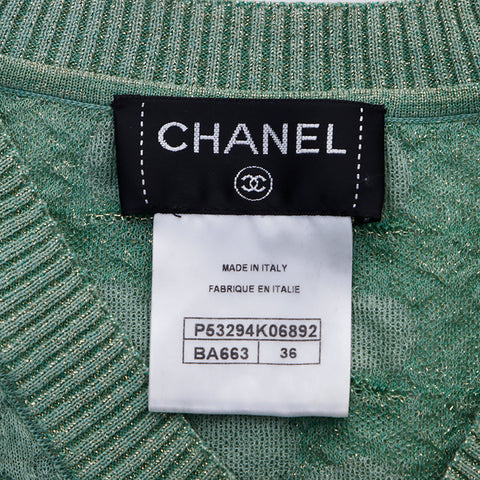 シャネル CHANEL Size:36 ココボタン ワンピース キャミソール アンサンブル ワンピース グリーン WS6489