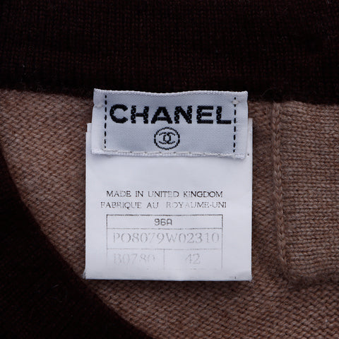 シャネル CHANEL Size:42 ニット カーディガン アンサンブル ブラウン WS6492