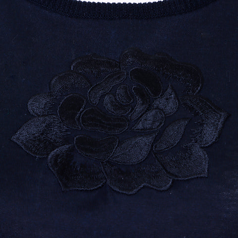 Christian Dior flour Short sleeve T-shirt black WS6497