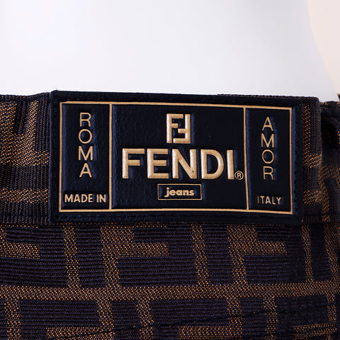 フェンディ FENDI ズッカ柄 パンツ ブラウン WS6501