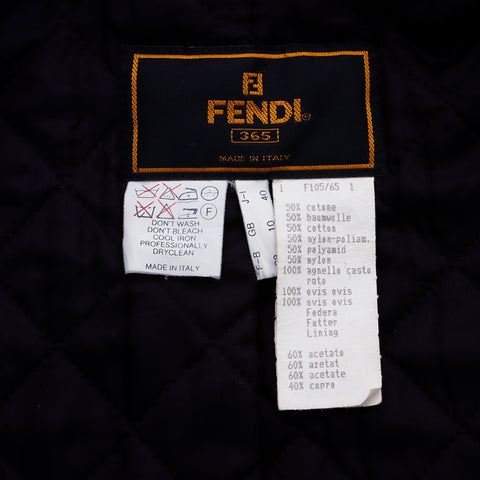 フェンディ FENDI ズッカ柄 コート ブラック WS6502