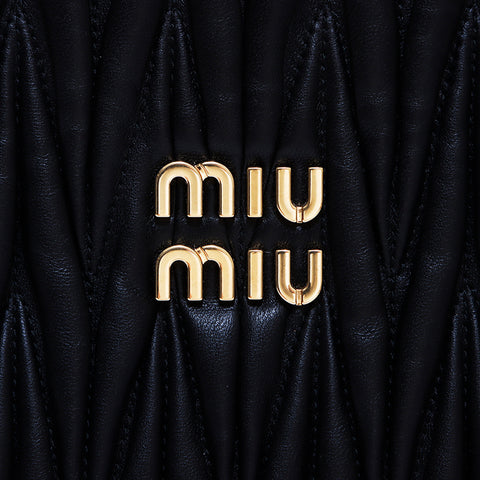 ミュウ ミュウ Miu Miu マテラッセレザー 2Way トートバッグ ブラック WS6515