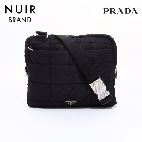 PRADA Tesute Nylon Shoulder Bag Black WS6516