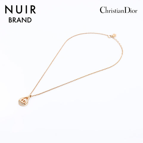 クリスチャンディオール Christian Dior ロゴ ネックレス ゴールド WS6529