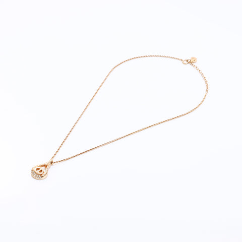 Christian Dior Logo Necklace Gold WS6529