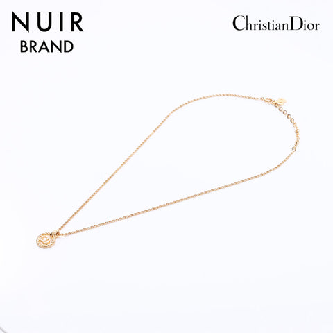 クリスチャンディオール Christian Dior ロゴ ネックレス ゴールド WS6531
