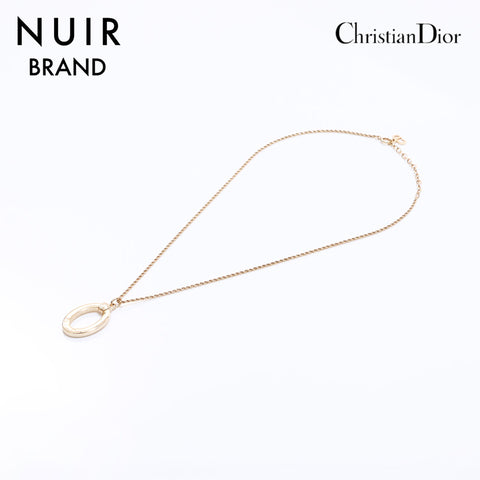 クリスチャンディオール Christian Dior ロゴ ネックレス ゴールド WS6532