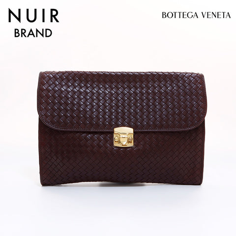 Bottegavenetta Intrecciato Clutch Bag Brown WS6543