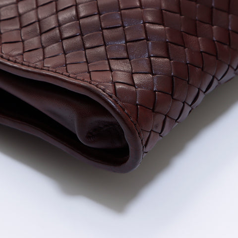 ボッテガヴェネタ BOTTEGAVENETA イントレチャート クラッチバッグ ブラウン WS6543