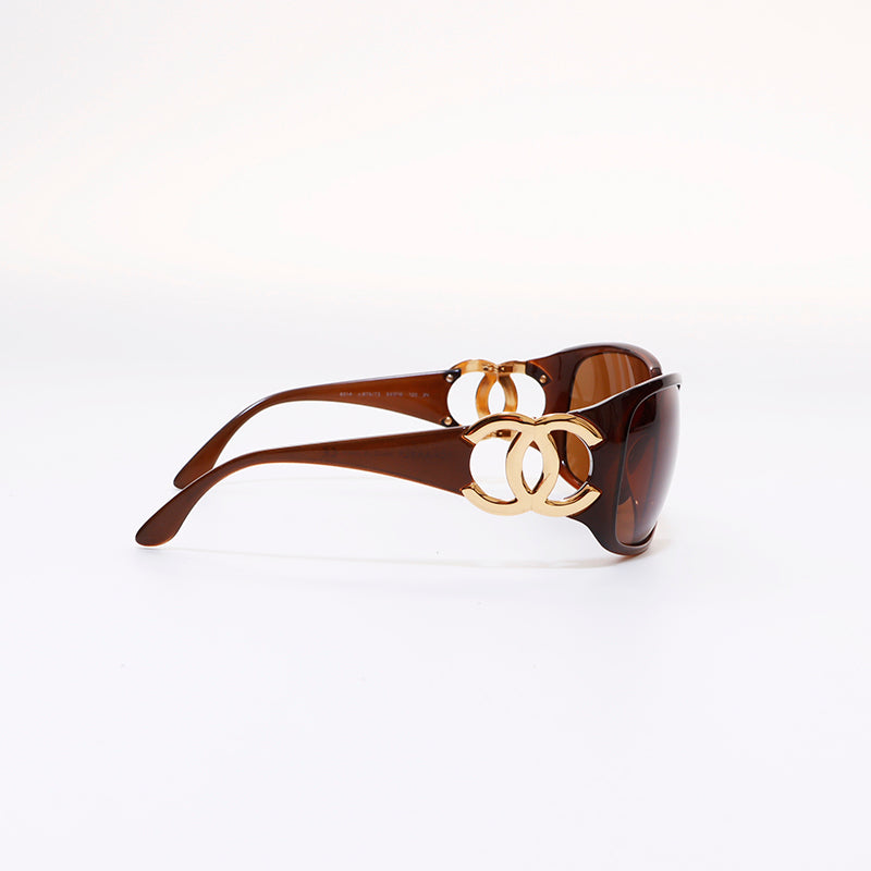 Chanel CHANEL Sunglasses Brown WS6545 – NUIR VINTAGE