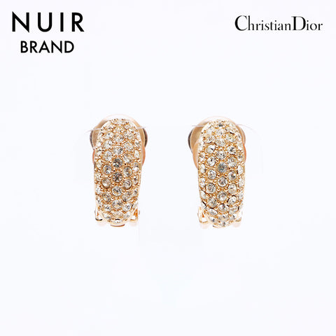 クリスチャンディオール Christian Dior ラインストーン イヤリング ゴールド WS6555
