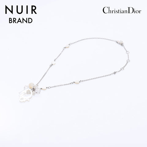 クリスチャンディオール Christian Dior ロゴ ネックレス シルバー WS6567