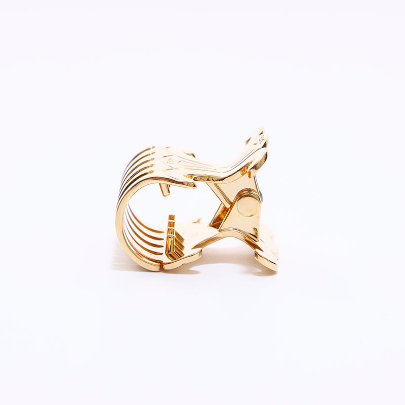 セリーヌ CELINE マカダム バレッタ ゴールド WS6579 – NUIR VINTAGE