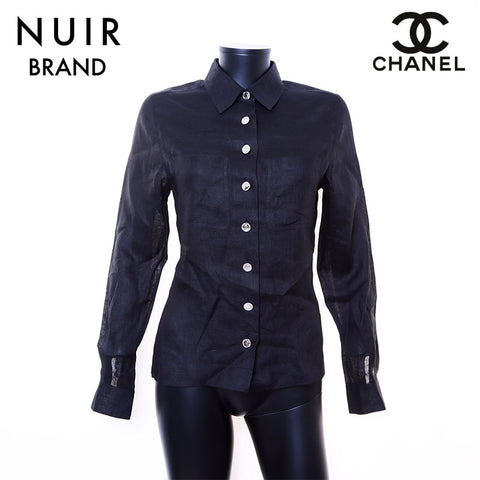Chanel CHANEL size:38 Long sleeve shirt Black WS6584