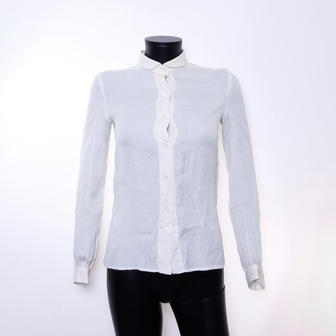 CHANEL ビンテージ品　ホワイト ポロシャツ 長袖 Chanel Polo T-shirt Top White 96C #42 – AMORE Vintage Tokyo