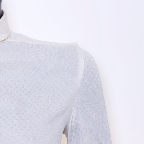 Chanel Coco Mark Long Sleeve Shirt White WS6590
