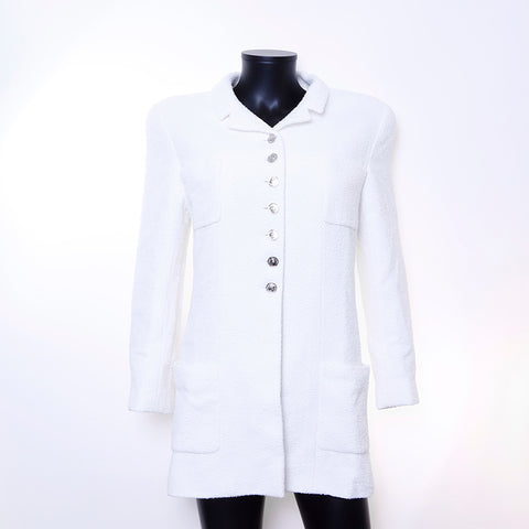 Chanel size:44 tweed coat white WS6598