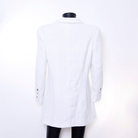 Chanel size:44 tweed coat white WS6598
