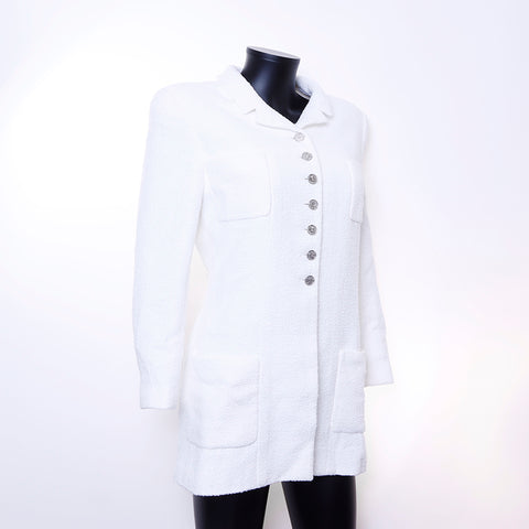 Chanel size:44 tweed coat white WS6598