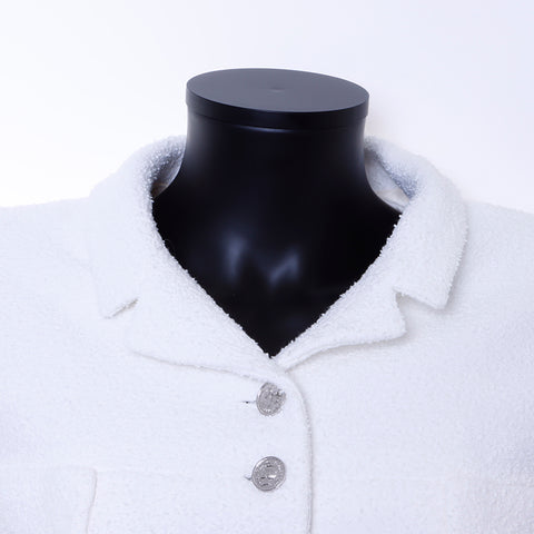 Chanel size:44 tweed coat white WS6598