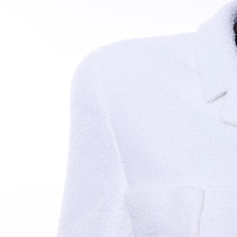 Chanel size:44 tweed coat white WS6598