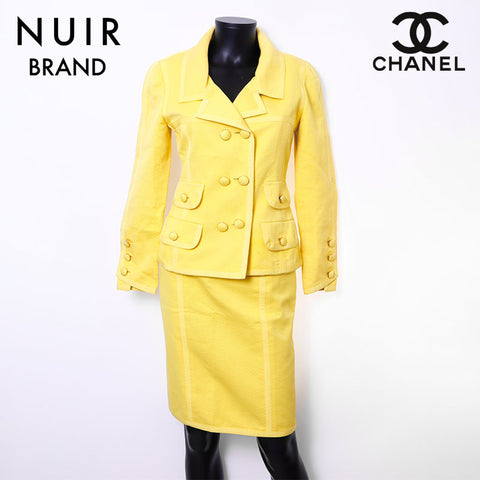 Chanel size:36 jacket skirt set yellow WS6602
