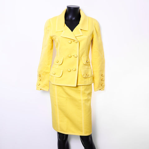 Chanel size:36 jacket skirt set yellow WS6602