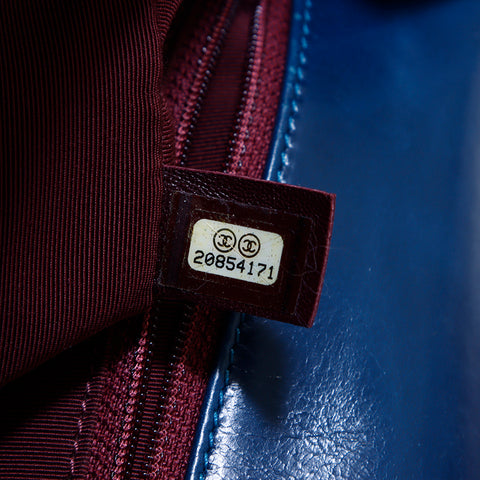 CHANEL Boy Chanel Vintage Calf 20s Shoulder Bag Navy WS6612