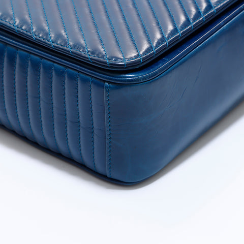 CHANEL Boy Chanel Vintage Calf 20s Shoulder Bag Navy WS6612