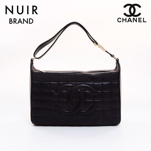 Chanel Chocolate Bar #8 Handbag Black WS6617
