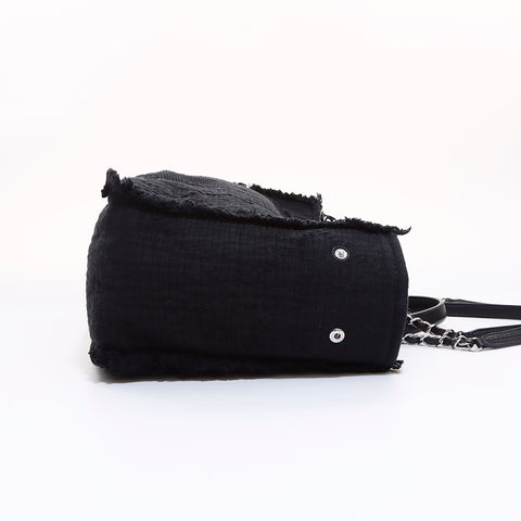Chanel Chanel 2way Deauville 30手提袋黑色WS6620