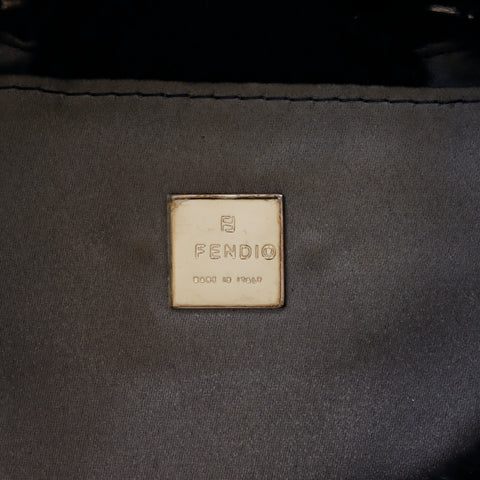 フェンディ FENDI マンマバケット ラパンファー ショルダーバッグ ブラック WS6631