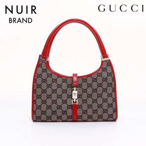 グッチ GUCCI GGキャンバス ハンドバッグ ベージュ  レッド WS6632