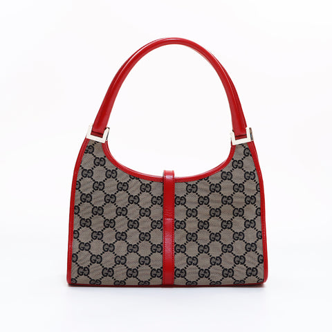 グッチ GUCCI GGキャンバス ハンドバッグ ベージュ  レッド WS6632