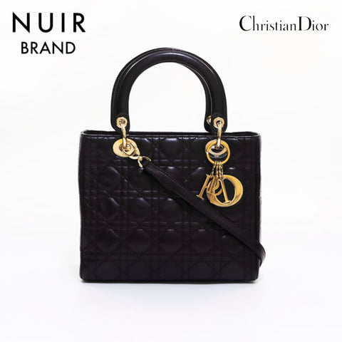 克里斯蒂安·迪奥(Christian Dior Lady Dior Canage)2Way手提包黑色WS6633