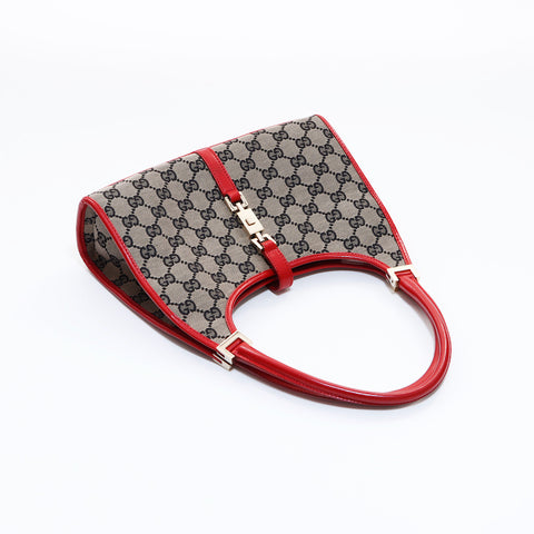 グッチ GUCCI GGキャンバス ハンドバッグ ベージュ  レッド WS6636