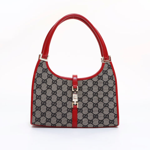 グッチ GUCCI GGキャンバス ハンドバッグ ベージュ  レッド WS6636