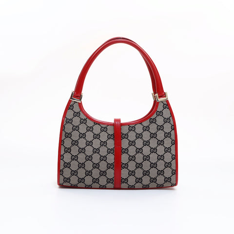 グッチ GUCCI GGキャンバス ハンドバッグ ベージュ  レッド WS6636