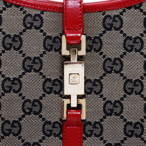 グッチ GUCCI GGキャンバス ハンドバッグ ベージュ  レッド WS6636