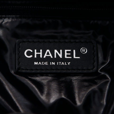 シャネル CHANEL ウール 巾着  26番台 エンブロイダリー ショルダーバッグ ブラック レッド WS6639