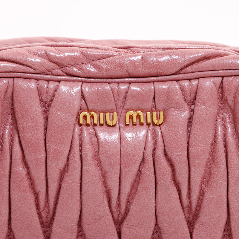 ミュウ ミュウ Miu Miu マトラッセミニ ショルダーバッグ ピンク WS6653 – NUIR VINTAGE