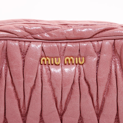 ミュウ ミュウ Miu Miu マトラッセミニ ショルダーバッグ ピンク WS6653