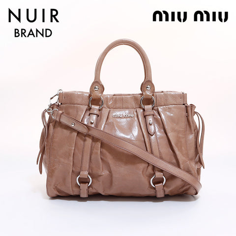 ミュウ ミュウ Miu Miu トートバッグ ベージュ WS6654