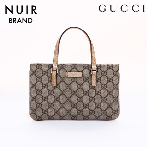 Gucci GUCCI gg Supreme Mini Tote Handbag Beige WS6658