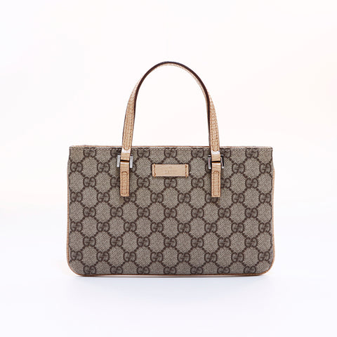 グッチ GUCCI gg スプリームミニトート ハンドバッグ ベージュ WS6658